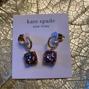 Kate Spade New York Mini Small Square Huggie Earrings NWT